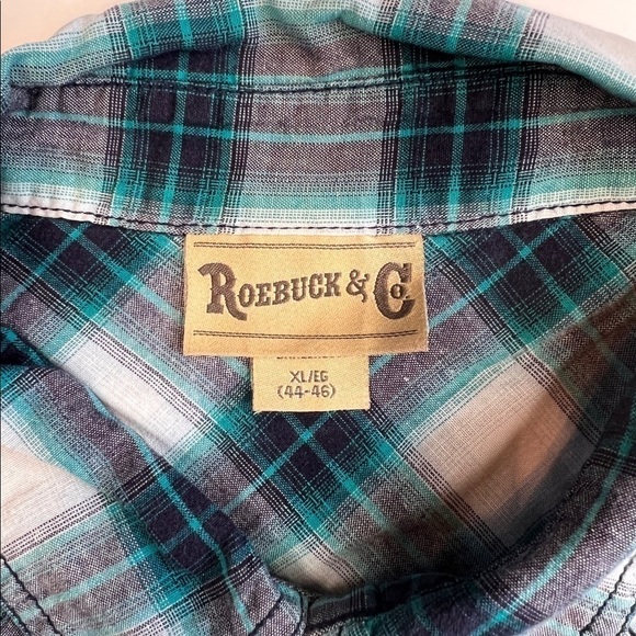 ROEBUCK & CO Size XL WESTERN SHIRT VINTAGE - Picture 5 of 5
